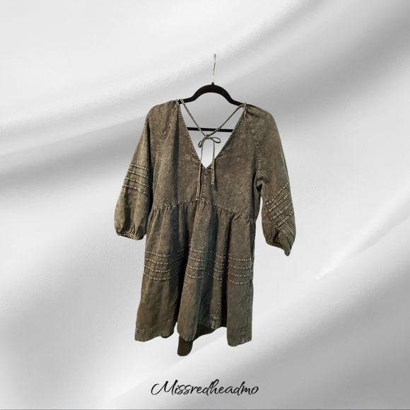 Mustard Seed Black Denim Dress - Picture 3 of 6